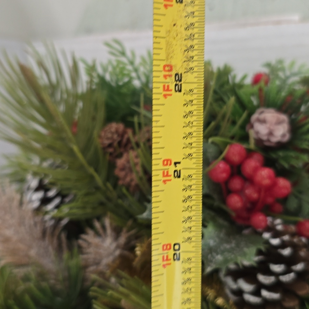 Vintage Festive Red Candle Centerpiece with Reindeer Accents - Picture 14 of 16